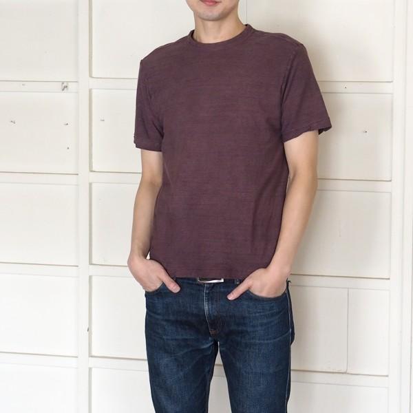 Tシャツ メンズ 半袖 オーガニックコットン 草木染め 吊天竺 五倍子 茜 赤紫 Ot001 Ebi M Tezomeya 通販 Yahoo ショッピング