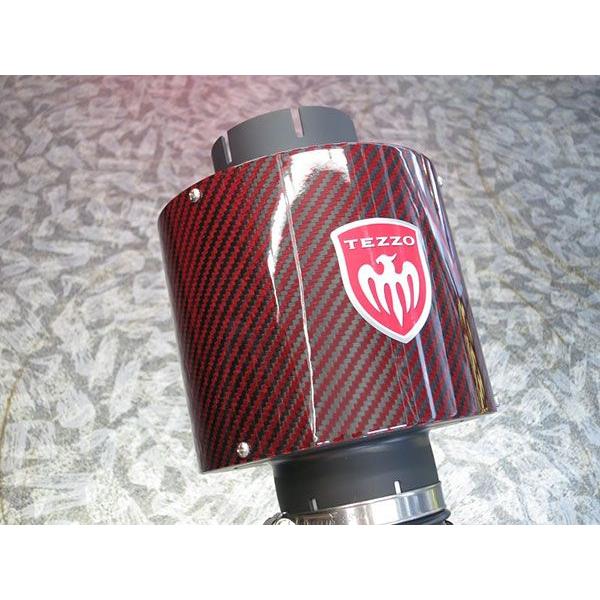 TEZZO カーボンエアインテーク Ver.2 スペシャルレッド（中古） フィアット500 1.2 FIAT500 1.2 エアクリーナー カーボンエア