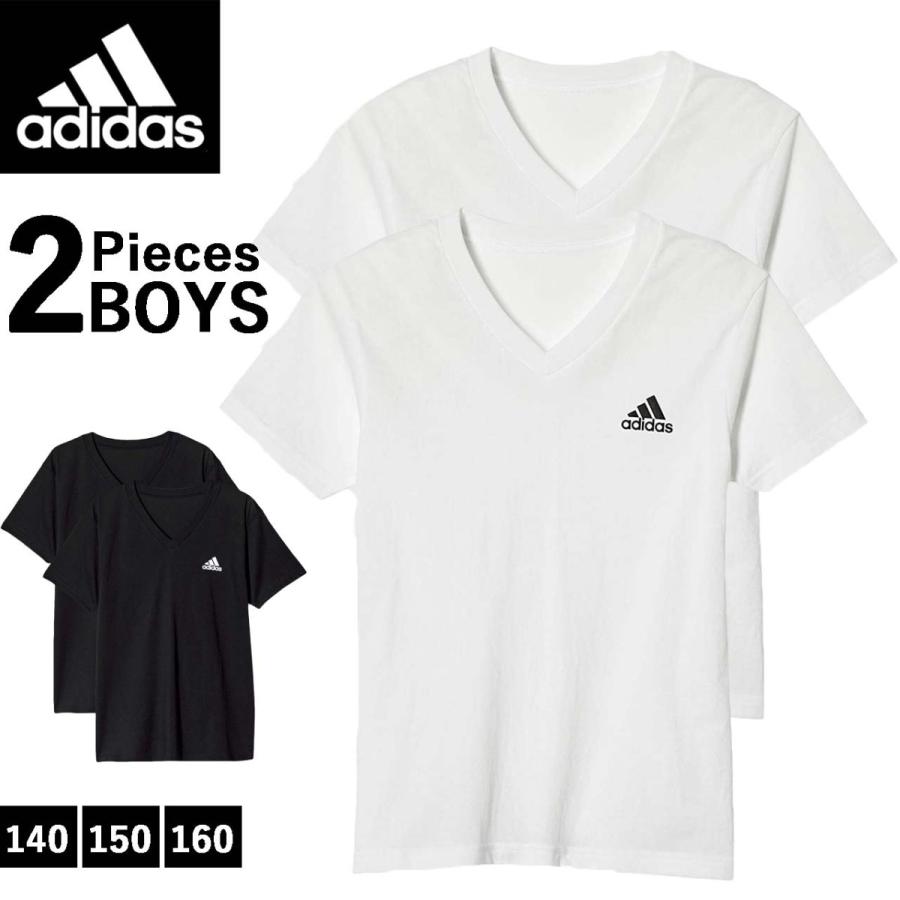 アディダス adidas VネックTシャツ 半袖V首 2枚組 男子子供肌着 男の子 140 150 160 ジュニアメンズ グンゼ GUNZE :  ap45702 : ふくや-HappyClothesStore - 通販 - Yahoo!ショッピング