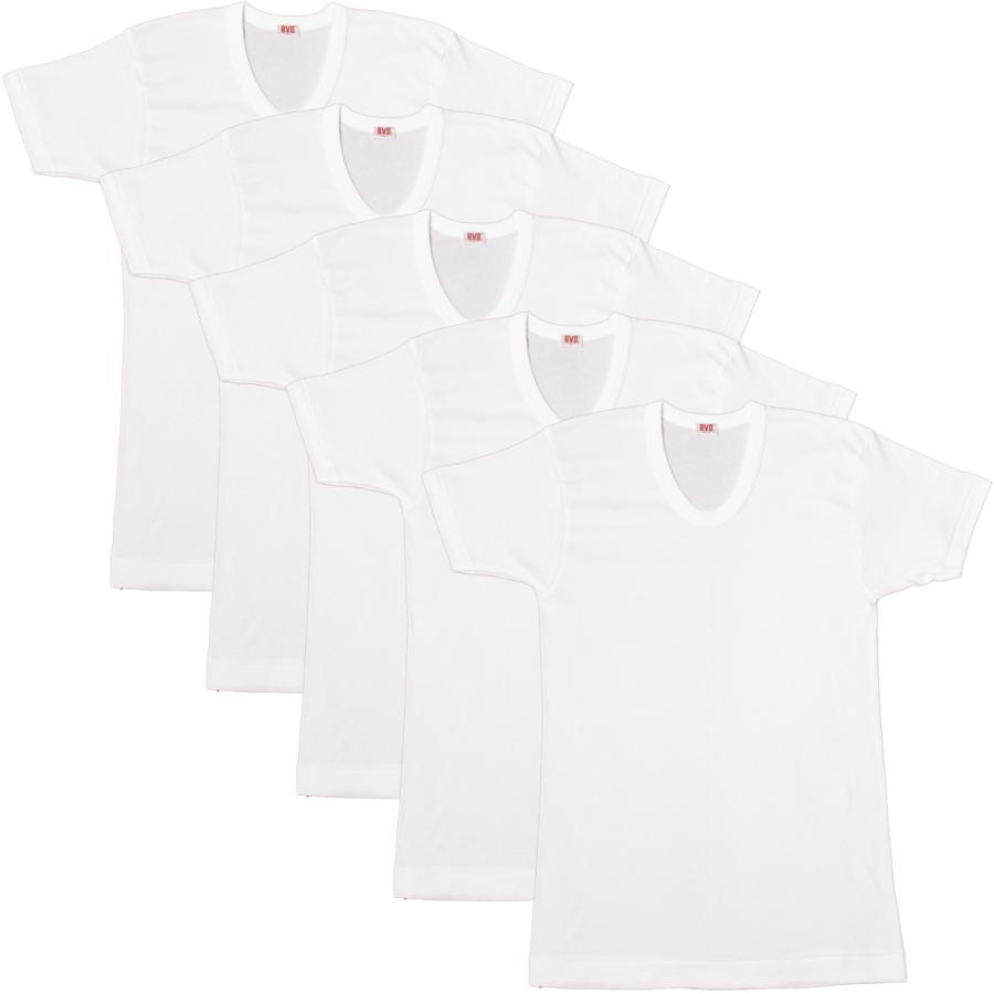 BVD Finest Touch EX U首半袖シャツ 5枚セット メンズ 肌着 インナー 男性 下着 半袖 U首 インナーシャツ 綿100％ FE314 M-L