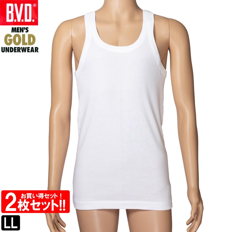 Bvd Gold メンズ ランニング インナーシャツ タンクトップ 肌着 Ll 綿100 2枚セット 新生活