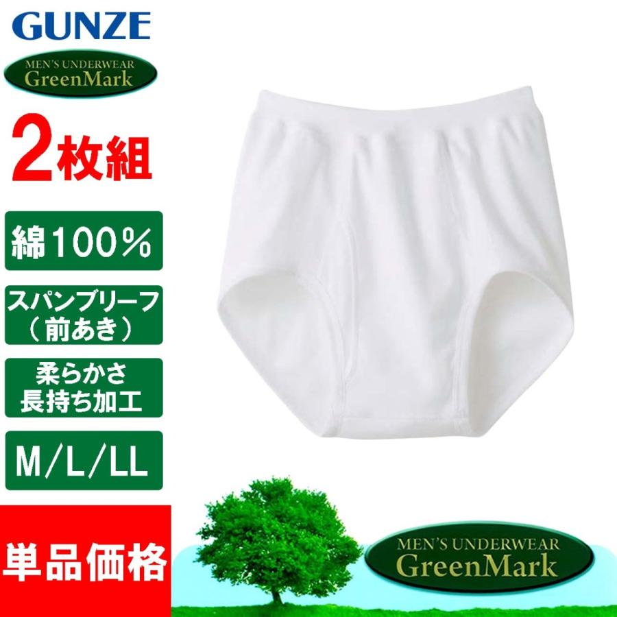 GUNZE グンゼ GreenMark スパンブリーフ メンズ 前開き 2枚組