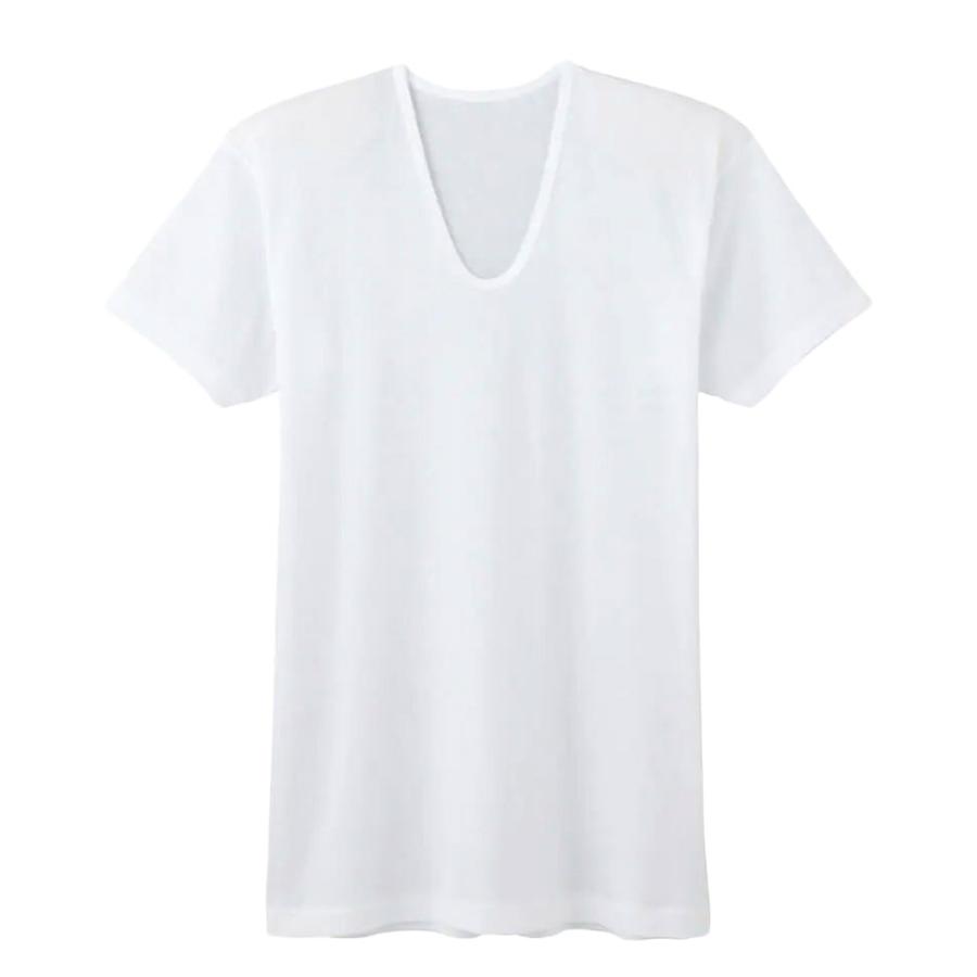 Hikky　健康肌着U首半袖L3枚他 Hikky 健康肌着U首半袖L3枚他 快適工房 グンゼ 半袖U首 涼風