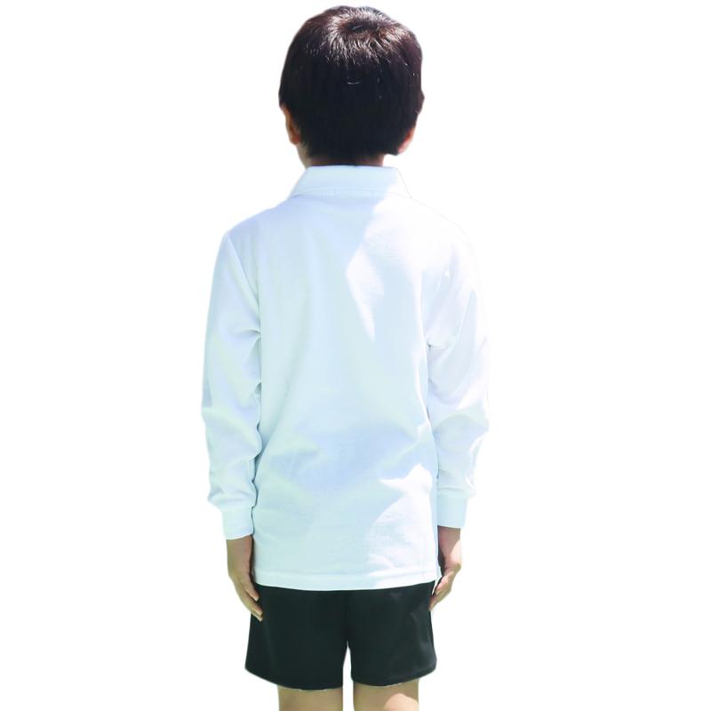 最高の品質のポロシャツ キッズ 半袖 制服 通学 子供 男女兼用 幼稚園 小学校用ポロシャツ 吸汗速乾 長袖 白 4枚セット 小学生 子ども服 