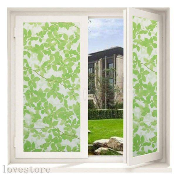 目隠し 話題の人気 ガラスフィルム 窓用葉っぱ柄 Uvカット ウィンドウフィルム 子供部屋 プライバシー保護 貼ってはがせる トイレ 室内 お洒落