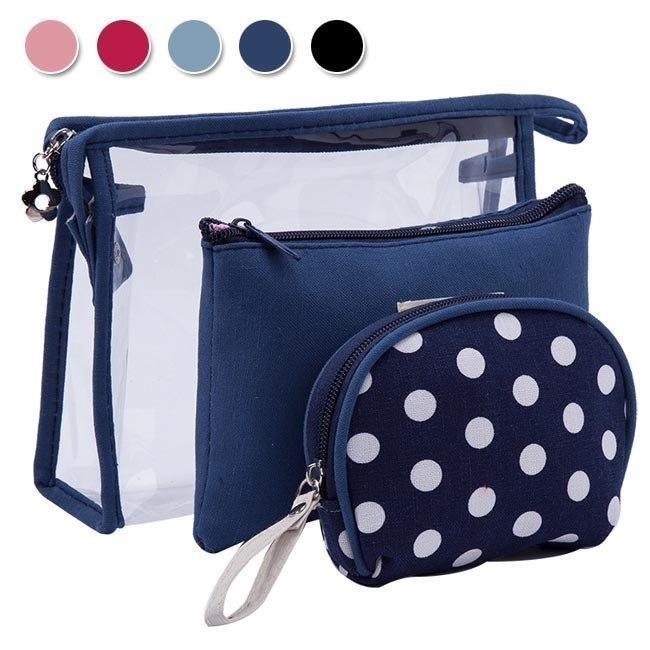 コスメポーチ 化粧ポーチ 3点セット トラベル ポーチ 防水 小物入れ 洗面用品ポーチ 大容量 水玉柄 メイクポーチ マルチポーチ トラベルポーチ Linq Tf Shop 通販 Yahoo ショッピング
