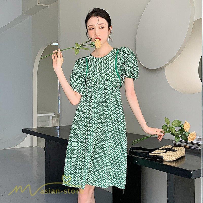 ミディアムワンピ ス レディース きれいめ 夏服 半袖 丸首 ワンピース 膝丈 小花柄 カジュアルワンピ 夏ワンピース 通勤通学 代 30代 40代 可愛い 女性着 Cc0spwdtla ファッション Www Elghoniemy Com