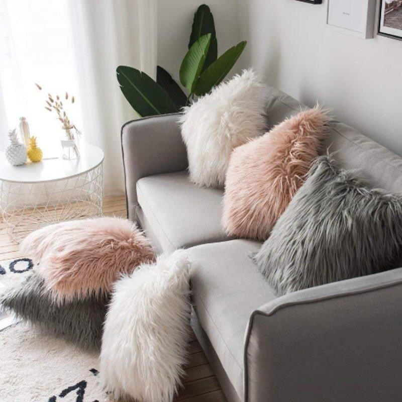 クッション ファー ファークッション クッションお洒落 クッションカバー おしゃれ ピンク ふわふわ 白 北欧 インテリア 雑貨 かわいい 芯入り クッション長毛 Rise Li Tf Shop 通販 Yahoo ショッピング