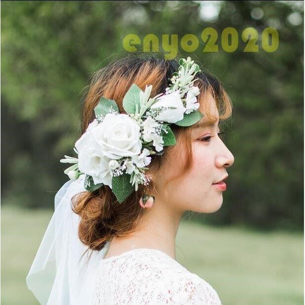 市場 花かんむり 子供ヘッドドレス キッズドレス ヘアアクセサリー ドライフラワーの キッズ 女の子 ベビー 花輪 りぼん ヘッドドレス 花冠