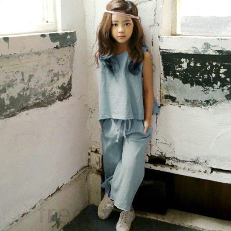 セットアップ キッズ レディース 親子ペア 韓国子供服 袖なしベスト トップス ハーフパンツ 無地 ｔシャツ ガウチョパンツ 子ども服 春 夏 出産祝い