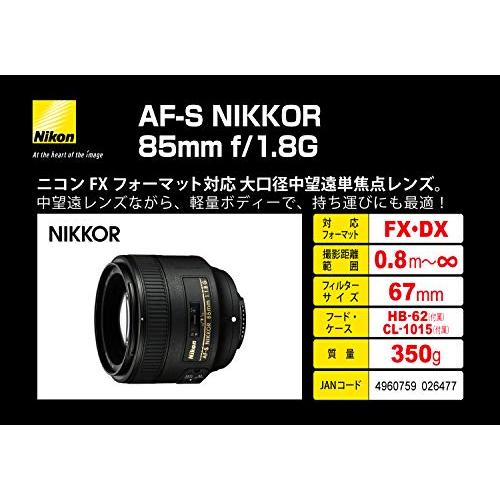 Nikon AF-S NIKKOR 85mm f/1.8G フルサイズ対応 (値下げた