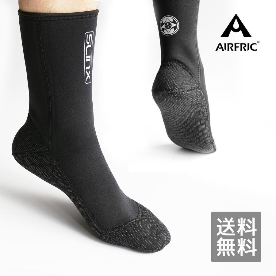 Airfric 3mm サーフブーツ サーフィンソックス ダイビングソックス メンズ レディース 男女兼用 ウェットスーツ素材滑り