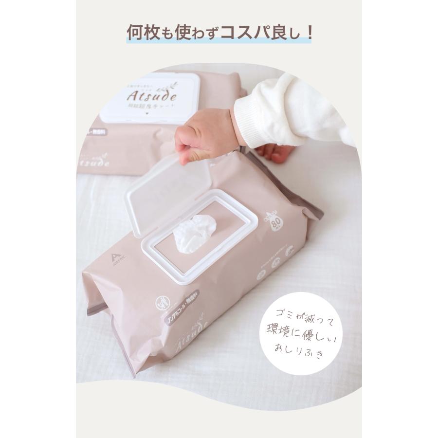 AIRFRIC おしりふき 厚手 無添加 無香料 ノンアルコール 蓋つき