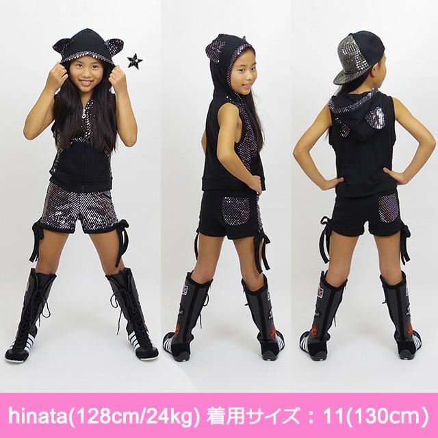 ゴーゴー衣装　スパンコール 楽天市場】スパンコール 豹柄 子供服 ダンス衣装 女の子 ネオン
