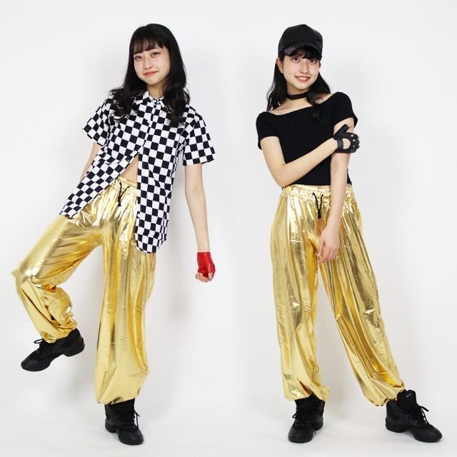 ダンス衣装 パンツ メタリック ヒップホップ ジャズ キッズ ガールズ レディース 派手 きらきら 韓国 黒 赤 青 ゴールド シルバー Cjps 01 ダンススタイル Cocos 通販 Yahoo ショッピング