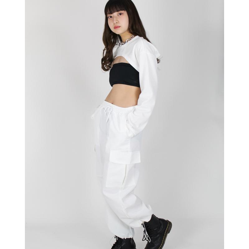 ダンス衣装 白 パンツ ヒップホップ パンツ カーゴパンツ ダンス 衣装 ホワイト ジュニア ガールズ レディース ダンスパンツ K Pop 韓国 Clpe 01 ダンススタイル Cocos 通販 Yahoo ショッピング
