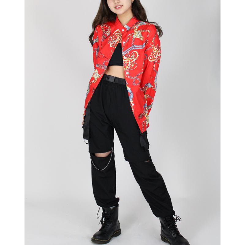 ダンス衣装 ヒップホップ パンツ 黒 カーゴパンツ ひざ開き ベルト付き 韓国 男の子 女の子 ジュニア ガールズ レディース Clpk 03 ダンススタイル Cocos 通販 Yahoo ショッピング