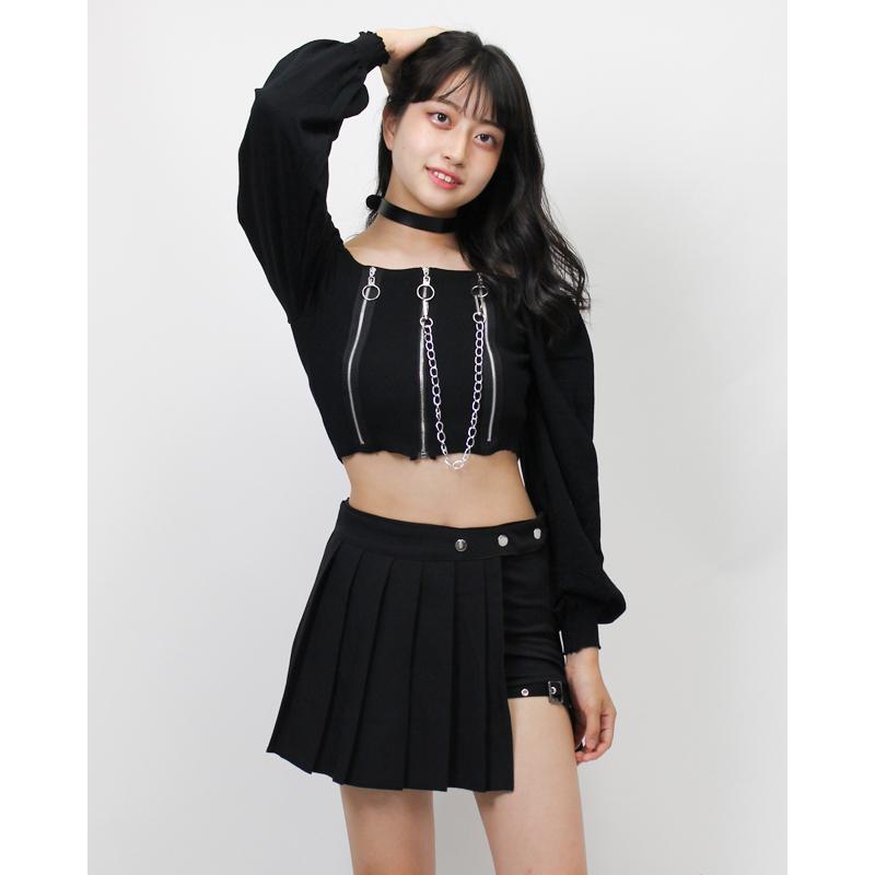 ダンス衣装 スカート 黒 K Pop 衣装 ヒップホップ 韓国 プリーツ セクシー かっこいい ダンス 服 衣装 レディース ガールズ ジュニア Clsk 01 ダンススタイル Cocos 通販 Yahoo ショッピング