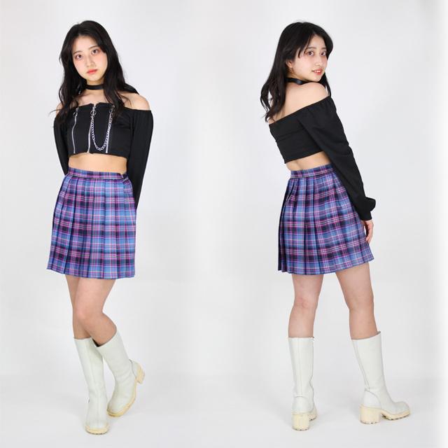 ダンス衣装 スカート チェック K Pop 衣装 韓国 ダンス プリーツ アイドル ヒップホップ 衣装 Clsk 02 ダンススタイル Cocos 通販 Yahoo ショッピング