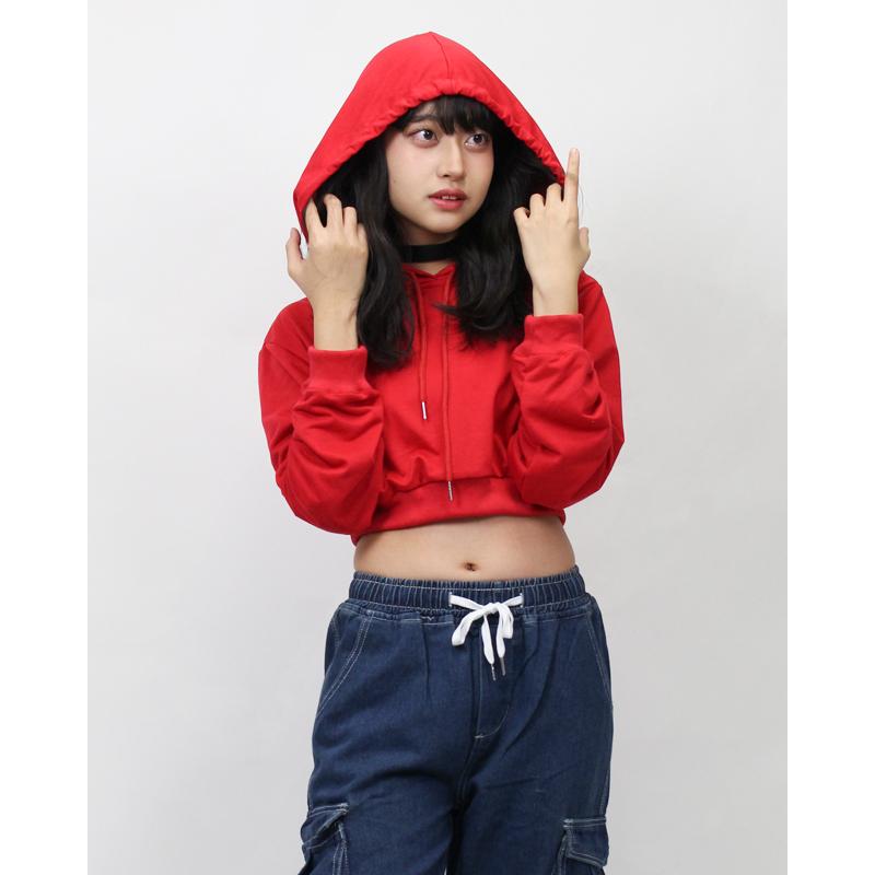 ダンス衣装 トップス へそ出し パーカー ショート丈 黒 赤 青 グレー レディース ガールズ ジュニア ヒップホップ K Pop 韓国 練習着 Clte 08 ダンススタイル Cocos 通販 Yahoo ショッピング
