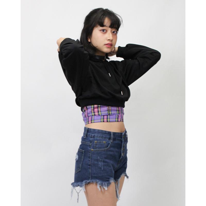 ダンス衣装 トップス へそ出し パーカー ショート丈 黒 赤 青 グレー レディース ガールズ ジュニア ヒップホップ K Pop 韓国 練習着 Clte 08 ダンススタイル Cocos 通販 Yahoo ショッピング