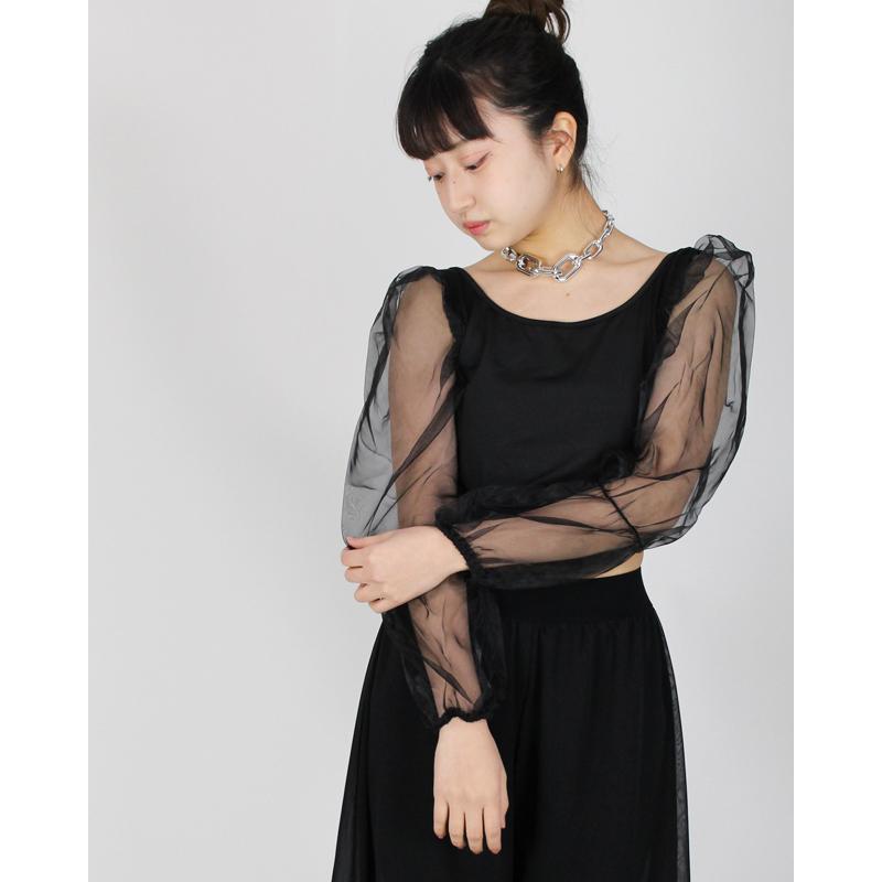 超歓迎 ダンス衣装 トップス ショート丈 シースルー 長袖 ぽわん袖 へそ出し 黒 白 紫 ダンス ヒップホップ ガールズ レディース K Pop 韓国 Aynaelda Com