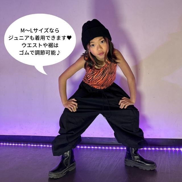 ヒップホップ カーゴパンツ ゆったり 黒 ダンス パンツ ズボン