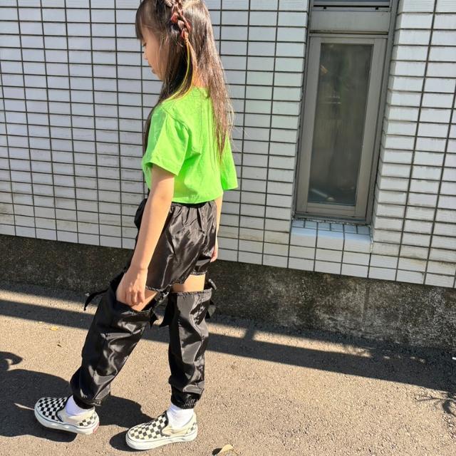 キッズ ダンス 衣装 黒 パンツ ズボン ヒップホップ セパレート
