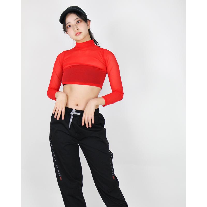 ダンス衣装 シースルー トップス 長袖 ハイネック へそ出し ショート丈 透け ダンス レディース ガールズ ジュニア ヒップホップ 韓国 Cwti 02 ダンススタイル Cocos 通販 Yahoo ショッピング