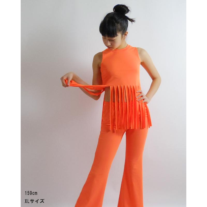 キッズ ダンス衣装 トップス フリンジ タンクトップ GETS-01