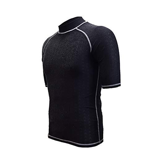 Airfric メンズ 水着 スイムウェア ジム 競泳水着 上着 ラッシュガード 男性 水泳 半袖 1615 Bkgy 4xl Mer Bleue 通販 Yahoo ショッピング