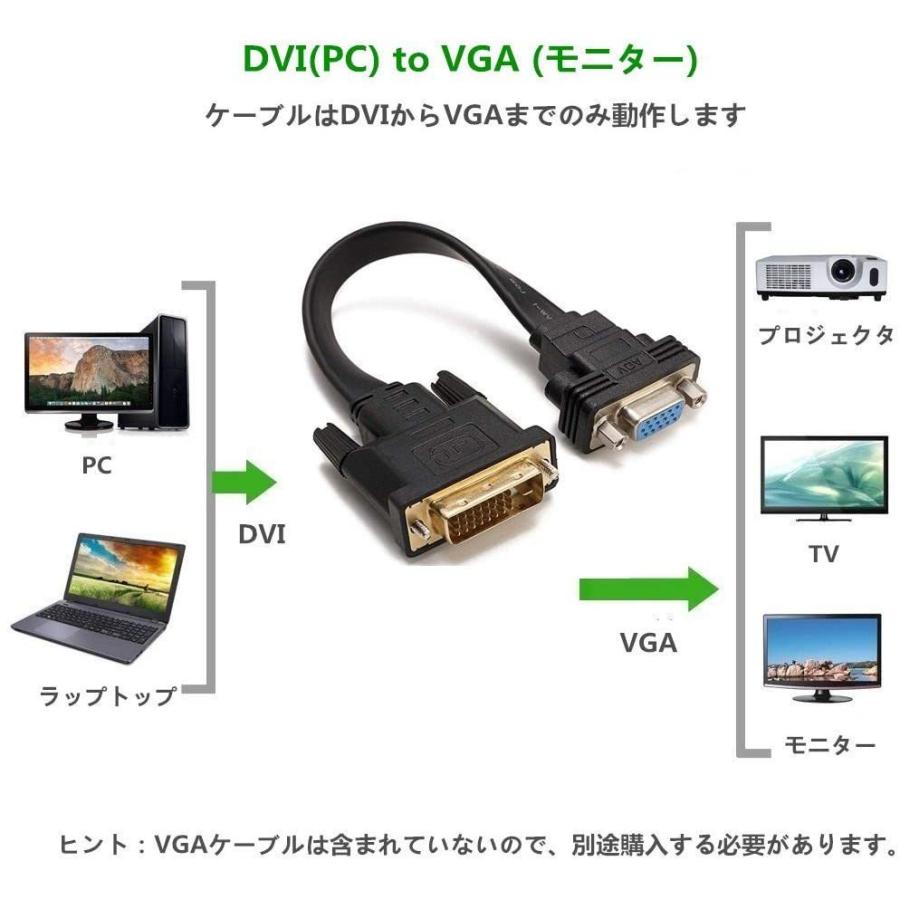 CableDeconn DVI to VGA 変換ケーブル 1080P dvi vga 変換 アダプタ 24+1ピン DVI オス to 1  :20201009200235-00019:Mer bleue - 通販 - Yahoo!ショッピング