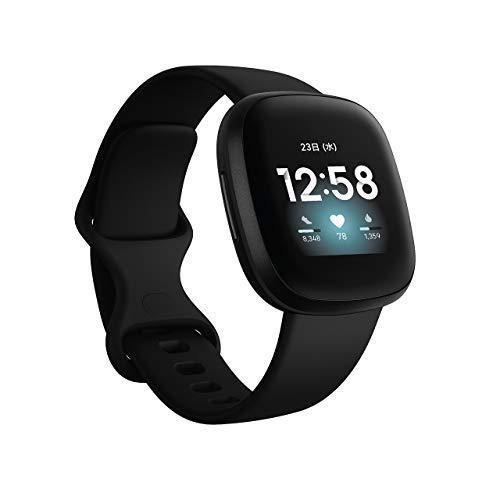 Fitbit Versa3 Alexa搭載/GPS搭載 スマートウォッチ Black ブラック L/S サイズ 日本正規品