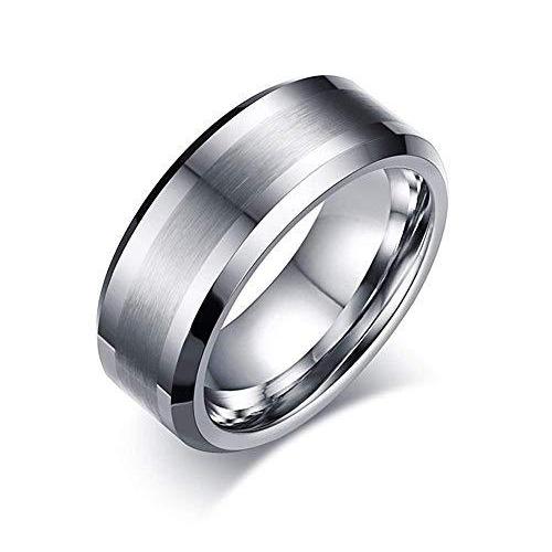 Rockyu 高級 ブランド タングステン 指輪 メンズ 22号 指輪 耐久性に優れた 高級 平打ち 幅 8mm Mer Bleue 通販 Yahoo ショッピング