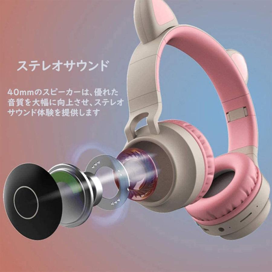 ネコ耳ヘッドフォン Bluetoothヘッドホン 折り畳み式 Bluetooth5 0 Led付き キラキラ 虹色変換 マイク内蔵 Tfカー 20210225195720 00051 Mer Bleue 通販 Yahoo ショッピング