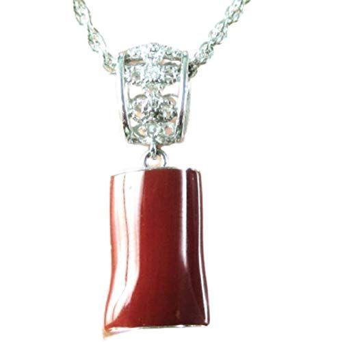 血赤珊瑚 ペンダント 13mm 高知産 サンゴ プチダイヤモンド付 18金ホワイトゴールド ネックレス 無染色さんご 63cm メッキチェー