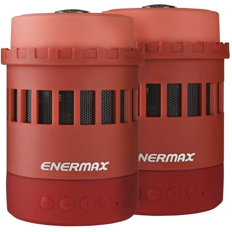 通販店 ENERMAX 多機能Bluetoothスピーカー 2台セット Pharoslite EAS05-RW レッド