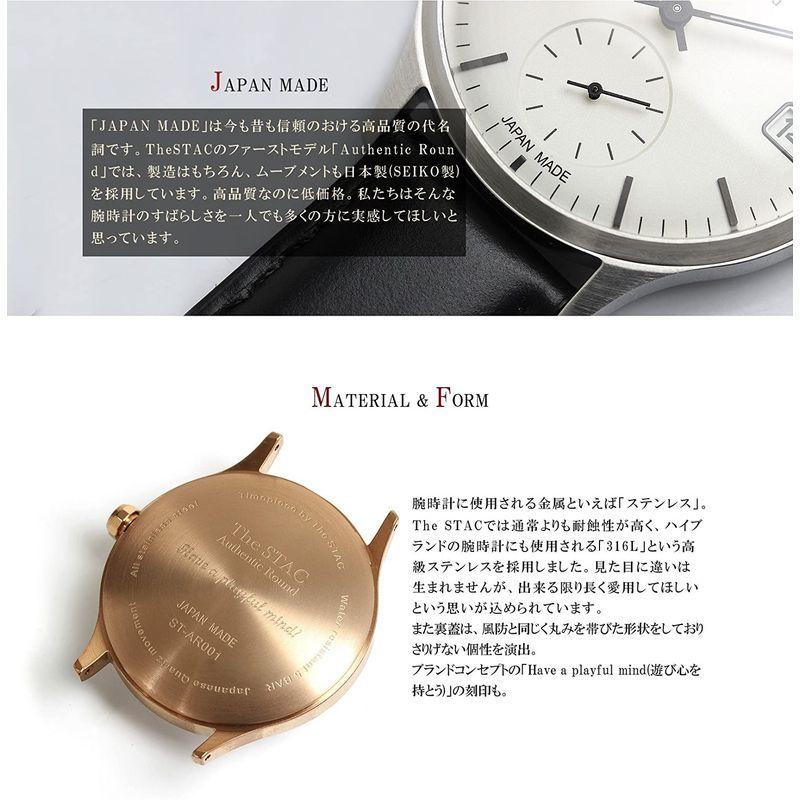 [大特価] ザ・スタック The STAC 日本製 国産 腕時計 ウォッチ Authentic Round 36mm クラシック メンズ レディース 並 【W1843815390】(11456円)