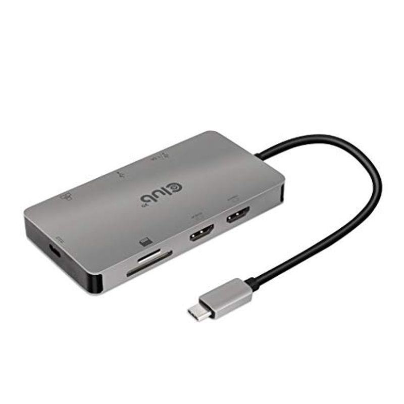 60％OFF Club 3D USB Type C 8-in-1 Hub to 2xHDMI 4K60Hz / 2x USB A / RJ45 / SD