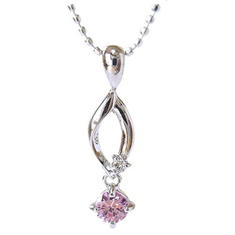 ジュエリーコトブキ 誕生日 プレゼント ピンクサファイア シンプル ダイヤモンド ネックレス ペンダント ルビー付 9月 誕生石 (お花 ケ | ジュエリーコトブキ 9月 誕生石 サファイア 幸せの天使の