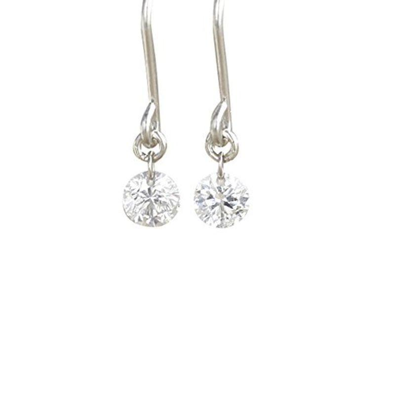 DIAMOND WORLD レディース ジュエリー PT900 ダイヤモンドピアス 0.20ct F・Gカラー SIクラス Goodカット