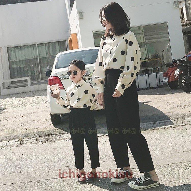 割引可 セットアップ レディース 親子お揃い 親子ペアセット 春夏 長袖 ドット お洒落 韓国風 ゆったり 新作 きれいめ カジュアル ズボンセット 大阪大セール Www Superavila Com