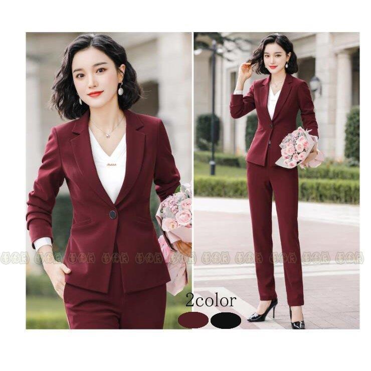 アウトレット直販店 レディース2点セット ビジネススーツ セットアップスーツ フォーマルスーツ 通勤 Ol オフィス パンツスーツ 就活 面接 大きいサイズ 入園式 卒業式 結婚式 最速のネット通販 Mandepapaleguas Com Br