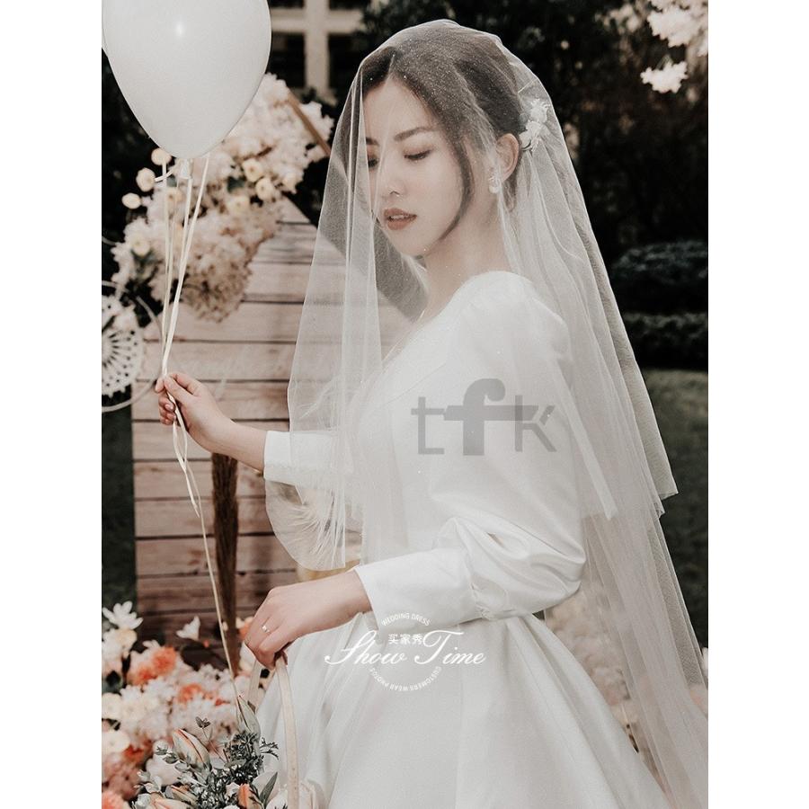 激安正規 二次会 トレーンライン 結婚式 露背 花嫁ロングドレス 簡約 V襟 パーティードレス ウェディングドレス白 ウェディングドレス エレガント 挙式 お呼ばれ エンパイアライン サイズ L Www 11thspace Com