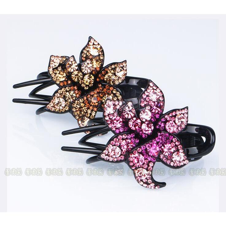 花 ラインストーン ヘアクリップ ヘアアクセサリー バレッタ 髪飾り 髪留め レディース まとめ髪 おしゃれ かわいい 普段使い 結婚式 パーティ Ss 1x79 スポーツ用品専門店 通販 Yahoo ショッピング