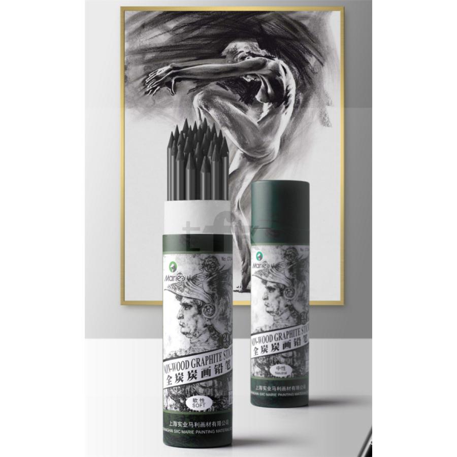 鉛筆 木炭 24本入り 絵具用品 アーチスト鉛筆 アート 絵の具 ペン 美術 画材 子供 初心者用 Ss Hhcl Tfk 通販 Yahoo ショッピング