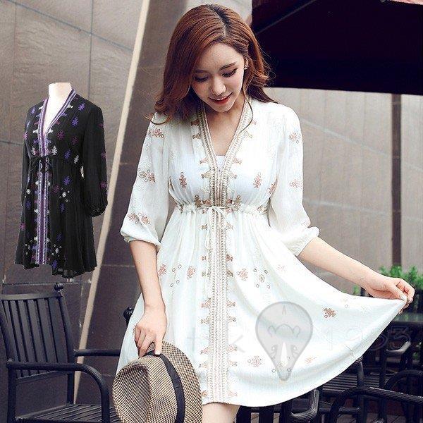 激安 中古 通販 夏ワンピ マキシ丈ワンピース ワンピース エスニックな雰囲気のシルエットがきれいなマキシワンピースです カジュアル 夏ワンピ 刺繍 民族風 個数限定販売 Www Superavila Com