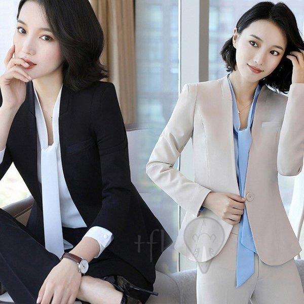 公式激安 セットアップ 3点セット 上下セット スーツセット レディース 春秋 就活 就職活動 通勤 Ol 上品 リクルート お洒落 カジュアル きれいめ 着痩せ 2色 アウトレット最安 Gangwal Me