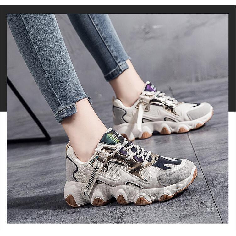 厚底 ダッドスニーカー レディーススニーカー 春 春 新作 ファッションスニーカー おしゃれ ストリート ローカット 韓国ファッション Ss Nydx 0708f94 スポーツ用品専門店 通販 Yahoo ショッピング