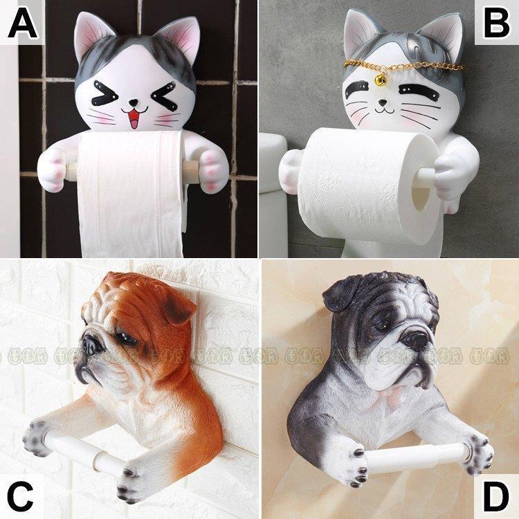 超大特価 日用品雑貨 トイレ用品 トイレットペーパーホルダー 設置簡単 アニマル 猫 ブタ 犬 動物 小物掛け フック 困り顔 ブルドック Aez64 再再販 Www Sei Ba Gov Br